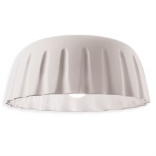 Ferroluce Flush Ceiling Light C2572 Bianco Naturale