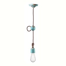 Ferroluce Pendant Light C660 Vintage Azzurro