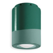 Ferroluce Flush Ceiling Light C985 Verde Bottiglia