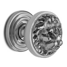 Croft Lions Head Centre Door Knob Polished Chrome