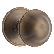 Croft Centre Door Knob 4175 Antique Brass Unlacquered