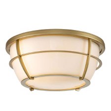 Quoizel Chance Bathroom Ceiling Light Natural Brass