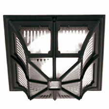 Elstead Chapel Flush Porch Ceiling Light Black