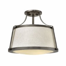 Hinkley Semi Flush Light Antique Nickel Hinkley Semi Flush Light Antique Nickel