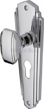 Heritage Charlston Door Knobs Euro Profile CHA1948 Polished Chrome Heritage Charlston Door Knobs Euro Profile CHA1948 Polished Chrome