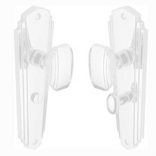 Heritage Charlston Door Knobs Bathroom Set CHA1930 Satin Chrome Heritage Charlston Door Knobs Bathroom Set CHA1930 Satin Chrome