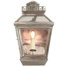 Chateau Flush Outdoor Wall Light Lantern Nickel