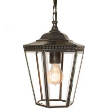 Chelsea Small Pendant Lantern Antique Brass