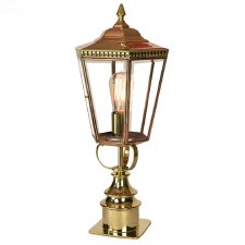 Chelsea Short Pillar Lantern Polished Brass Unlacquered