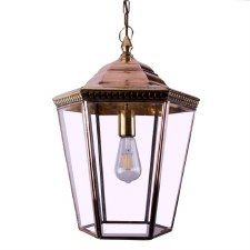 Chelsea Large Pendant Lantern Polished Brass Unlacquered