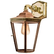 Chelsea Overhead Arm Wall Lantern Polished Brass Unlacquered