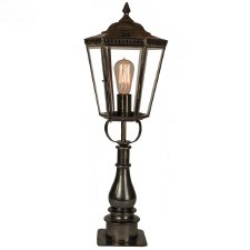 Chelsea Tall Pillar Lantern Antique Brass