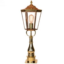 Chelsea Tall Pillar Lantern Polished Brass Unlacquered