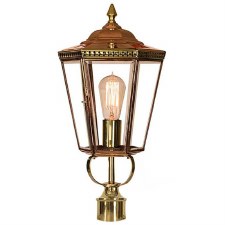 Chelsea Lamp Post Head to suit 2" dia. Polished Brass