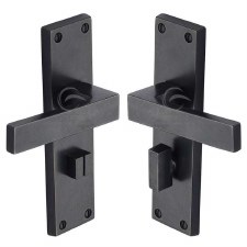 Heritage Cheswell Bathroom Door Handles RDB3130 Rustic Dark Bronze