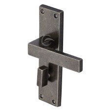 Heritage Cheswell Bathroom Door Handles RPW3130 Rustic Pewter