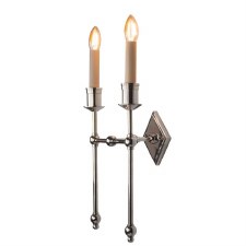 Christina Tall Double Wall Light Polished Nickel