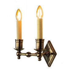 Christina Double Wall Light Renovated Brass