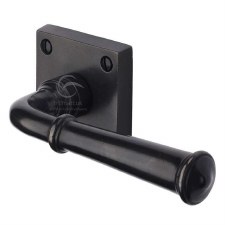 Heritage Claverley Square Rose Door Handle RDB1933 Rustic Dark Bronze