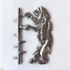 Climbing Bear Door Bell Push Polished Nickel