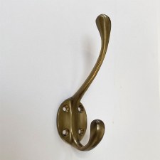 Heavy Duty Coat Hook - Antique brass - 5 1/2