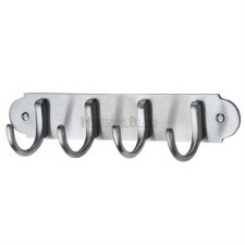 Heritage Coat Hooks on Plate V1079 Satin Chrome