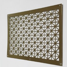 Collateral Decorative Vent 12" x 9" Polished Brass Unlacquered