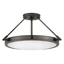 Hinkley Collier Semi Flush Ceiling Light Medium Black Oxide Hinkley Collier Semi Flush Ceiling Light Medium Black Oxide