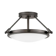 Hinkley Collier Semi Flush Ceiling Light Small Black Oxide Hinkley Collier Semi Flush Ceiling Light Small Black Oxide