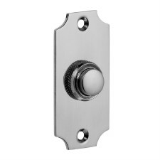 Narrow Door Bell Push Polished Chrome