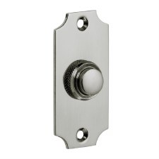 Narrow Door Bell Push Polished Nickel