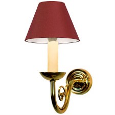 Cottage Single Wall Light Polished Brass Unlacquered