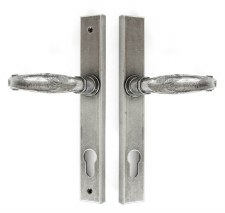 From The Anvil Slim Cottage Espagnolette Door Handles Pewter