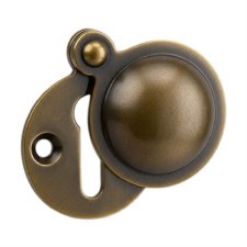 Covered Curve Escutcheon Antique Brass