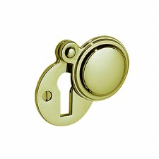 Victorian Constable 615 Covered Escutcheon Polished Brass Lacquered