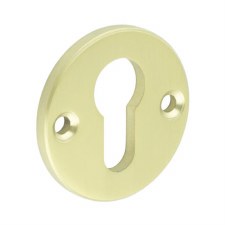 EnduraLine Euro Security Escutcheon Face Fixed Satin Brass PVD
