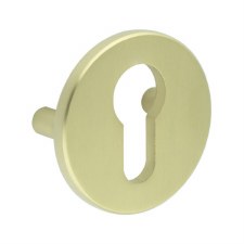 EnduraLine Euro Security Escutcheon Lug Fixed Satin Brass PVD