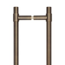 EnduraLine T-Bar Pull Handle Back-to-Back Fixed 425mm Antique Brass PVD