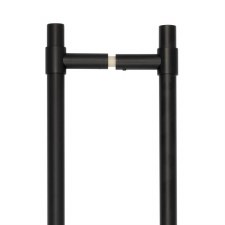 EnduraLine T-Bar Pull Handle Back-to-Back Fixed 425mm Black PVD