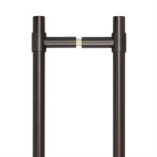 EnduraLine T-Bar Pull Handle Back-to-Back Fixed 425mm Dark Bronze PVD