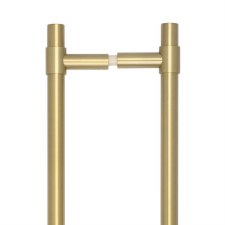 EnduraLine T-Bar Pull Handle Back-to-Back Fixed 425mm Satin Brass PVD