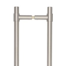 EnduraLine T-Bar Pull Handle Back-to-Back Fixed 425mm Satin Stainless Steel