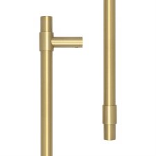 EnduraLine T-Bar Pull Handle Bolt Through Fixed 425mm Satin Brass PVD