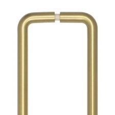 EnduraLine D Shape Pull Handle Back-to-Back Fixed 425mm Satin Brass PVD