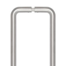 EnduraLine D Shape Pull Handle Back-to-Back Fixed 425mm Satin Stainless Steel