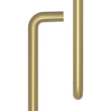 EnduraLine D Shape Pull Handle Bolt Through Fixed 425mm Satin Brass PVD
