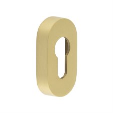 EnduraLine Oval Euro Escutcheon Satin Brass PVD
