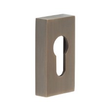 EnduraLine Rectuangular Euro Escutcheon Antique Brass PVD
