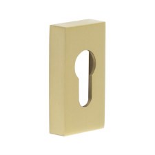 EnduraLine Rectuangular Euro Escutcheon Satin Brass PVD