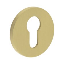 EnduraLine Round Escutcheon Euro Keyway Satin Brass PVD